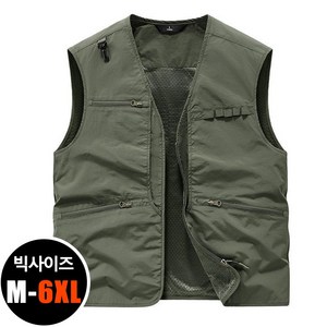남성 경량 메쉬 안감 베스트 아웃도어 간절기 작업 V넥 속건 조끼