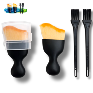 루미에드 모니터 키보드 차량 먼지 털이 브러쉬 1p+1p, 3세트, 블랙