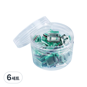 문구담 멀티 푸시 핸드 클립 종이 문서 고정 바인딩 세트 랜덤발송, 6세트, 20개입, 소