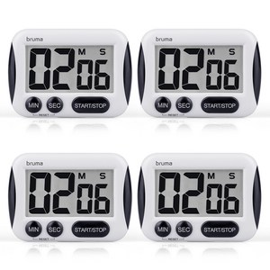브루마 디지털 주방 타이머, 4개, BT-291