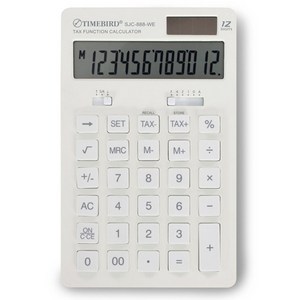 타임버드 탁상용 계산기 SJC-888, WE(화이트), 1개