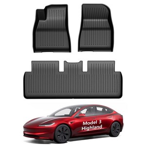 [Vihimai] 테슬라 모델Y 주니퍼/모델3 하이랜드 호환 TPE 고급 발매트 알루미늄 페달 포함 트렁크매트 내마모성 담요 카매트 풀세트 악세사리, 모델3 하이랜드, 2023-2026