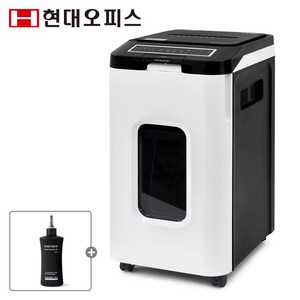 페이퍼프랜드 현대오피스 400매 자동급지 저소음 문서세단기 PK-410AF + 세단기오일 세트