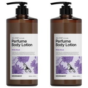 메디레머디 올데이 데오르 퍼퓸 바디로션 화이트머스크향, 2개, 1000ml