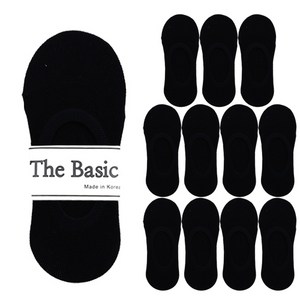더베이직 여성용 베이직 페이크 삭스 12켤레