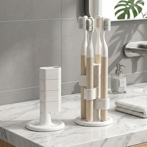 칫솔 꽂이 360도 회전형 다용도 스탠드 면도기 거치대 브러시 수납함 연필 붓 펜 홀더