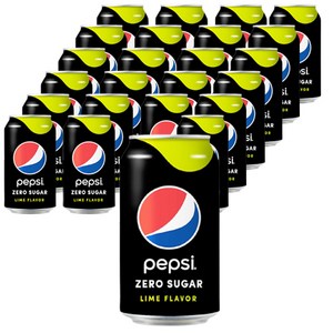 펩시 콜라 제로슈가 라임향, 355ml, 24개