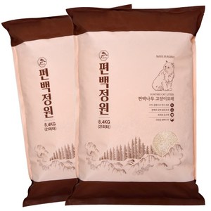 편백정원 국내산 편백나무 크랙형 먼지없는 고양이 모래 대용량, 2개, 21L