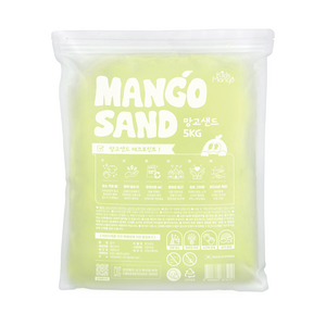 [키즈망고] 망고샌드 모래놀이 5kg 대용량 (우드/핑크/옐로우/블루), 옐로우, 1개