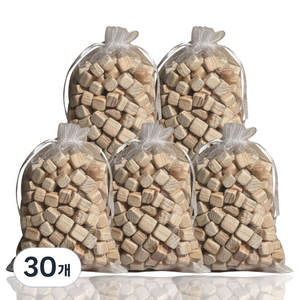 새벽내음 편백나무 칩 편백큐브 방향 주머니 피톤치드, 30개, 100g