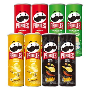 프링글스 (오리지날+양파맛+매운맛+치즈맛) 110g*8개, 60개, 110g