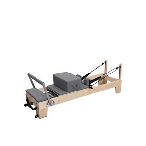 필라테스 전용기구 리포머 코어베드 기구 홈 체어 필라테스운동기구 필라테스리포머, 1개, 고무나무 화이트 / PU 가죽