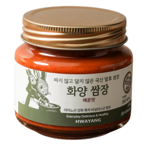 화양 매운 땡초 쌈장 국산콩 매콤한 전통 고기쌈장, 500g, 2개
