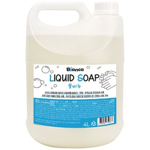 비앙카 물비누 핸드워시 손세정제 대용량 리필, 4L, 1개