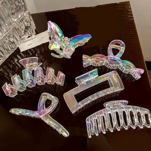 워더미 홀로그램 올림머리 포인트 집게핀 6종 세트 Z349