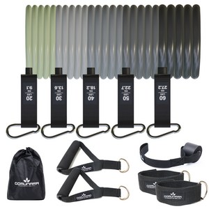 고무나라 튜빙밴드 5종세트 울트라 홈트 근력 운동 밴드 고무 라텍스 헬스 홈트레이닝 기구