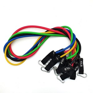 홈트용품 강도조절가능한밴드 피트니스밴드 홈트레이닝용품 체육용튜빙밴드 근력운동용품 포함된피트니스악세사리 탄력있는운동기구 접이식밴드 튜빙밴드고강도세트 세트 150LB 고급 튜빙밴드