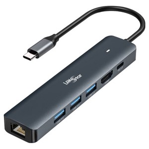 랜스타 맥북 PD고속충전 6in1 USB C타입 멀티허브 LS-U31MHS