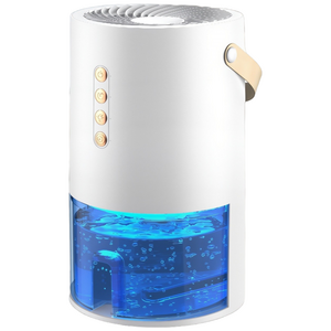 RichMagic 1300ML AI 스마트 가정용 대용량 제습기 음이온 공기 청정 무음 타이머 무지개 라이트 저전력 만수 자동 정지 거실 침실 욕실 지하실 드레스룸 편리한 휴대형, 화이트