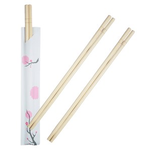 아센드 고급형 일회용 대나무 젓가락 20cm 꽃 100개, 1세트, 100개입