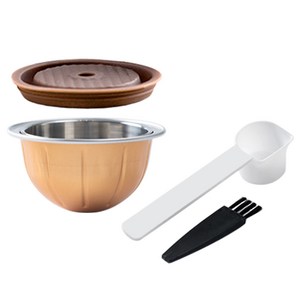 칼딘 플러스 버츄오 어댑터 C타입 캡슐커버 230ml + 스푼 + 청소솔 세트, 혼합색상, 1개