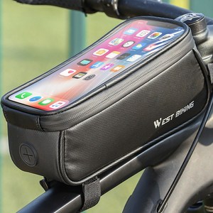 시그니처베이지 웨스트바이킹 로드 자전거 프레임 핸드폰 거치대 가방 YPZ315