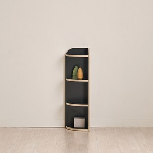 리트리 키즈 3단 엔딩 교구장 반원 책장 아기 유아 어린이, 3단, 블랙