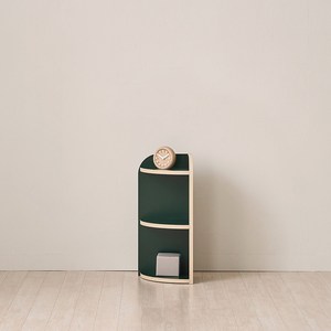 리트리 키즈 2단 엔딩 교구장 낮은 반원 책장 아기 유아 어린이, 2단, 딥그린