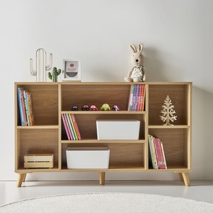원스홈 이솝 어린이 교구장 책장 / 다용도 수납장, 오크