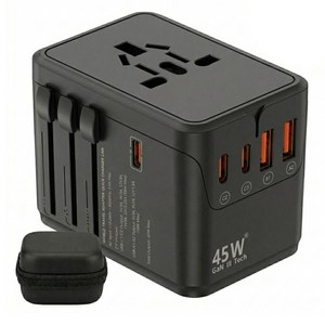 소프트엣지 고속충전 PD45W 해외 여행용 멀티어댑터, 1개, 45W-블랙
