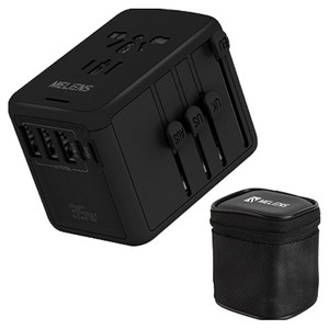 멜리언스 해외여행용 5포트 PD35W 초고속충전 멀티 어댑터 블랙 ML-OL1, 1개