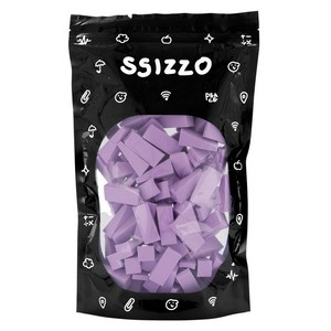 씨조 데일리 메이크업 쫀존 조각 퍼프 대용량 100p, 1개, 바이올렛