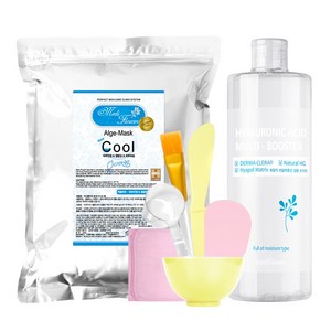 메디플라워 대용량 모델링팩 스타터팩 / 쿨 1kg+팩도구 6종+히알루론산 멀티 부스터 500ml