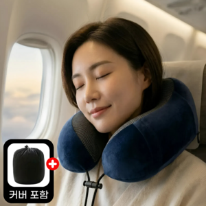 미르비 비행기 기내용 휴대용 여행용 목베개 목쿠션