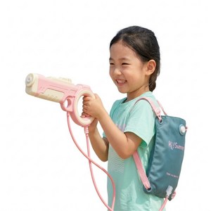 아트릴리 어린이 배낭 물총 대용량 가방 워터건 키즈 물놀이 장난감, 1개, 핑크