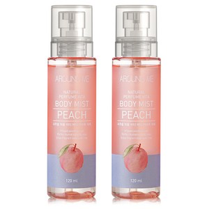 어라운드미 내추럴 퍼퓸 비타 바디미스트 피치, 120ml, 2개