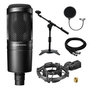 오디오테크니카 AT2020 입문자 홈레코딩 녹음용 콘덴서 마이크