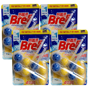 헨켈 브레프 파워액티브 변기세정제 2P X4개 스파클링 레몬향