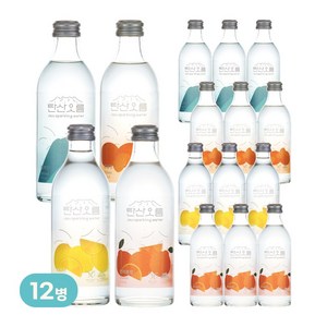 [탄산오름] 프리미엄 제주 탄산수 250 ml 플레인, 감귤향, 한라봉향, 레몬향 혼합(4가지 맛x3개입), 12개, 250ml