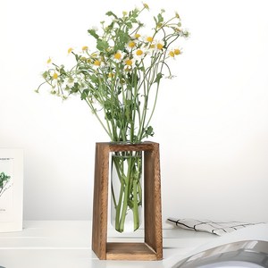 밍샴라이프 인테리어 수경재배 원목화분 월넛, 1개