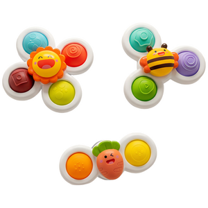 리틀그립 유아용 흡착 회전 스피너 딸랑이 3종