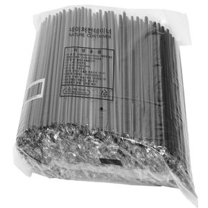 네이처컨테이너 일회용 벤티빨대 개별포장 25cm 블랙 스트로우