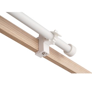 Vellichor 창틀 무타공 커튼봉 길이 조절 다용도 초강력 16mm 커텐봉 안뚫어고리 봉 세트