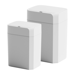1+1 2개 구성 OLLY 냄새차단 모션인식 자동 센서 휴지통 12L+16L 사각 쓰레기통 기저귀 화장실