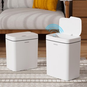 [1+1 세트 18L+15L] KUAHAI 자동 센서 쓰레기통  화장실 기저귀 냄새차단 휴지통