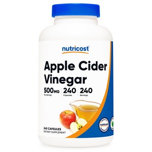 뉴트리코스트 애플 사이다 비니거 500mg 애사비 240캡슐, 240회분, 1개
