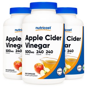 뉴트리코스트 애플 사이다 비니거 500mg 애사비 240캡슐