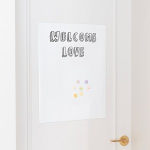 키룸 찰떡보드 붙이는 화이트보드 유아자석칠판 무광용 부착타입