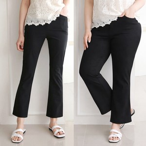 썸머쿨 부츠컷 슬랙스 밴딩 팬츠 2color [국내생산프리미엄] 55~100 빅사이즈