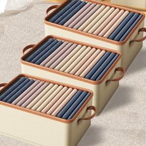 마벨인홈 고급 대용량 옷장 정리 수납 다용도 리빙박스, 베이지, 3개